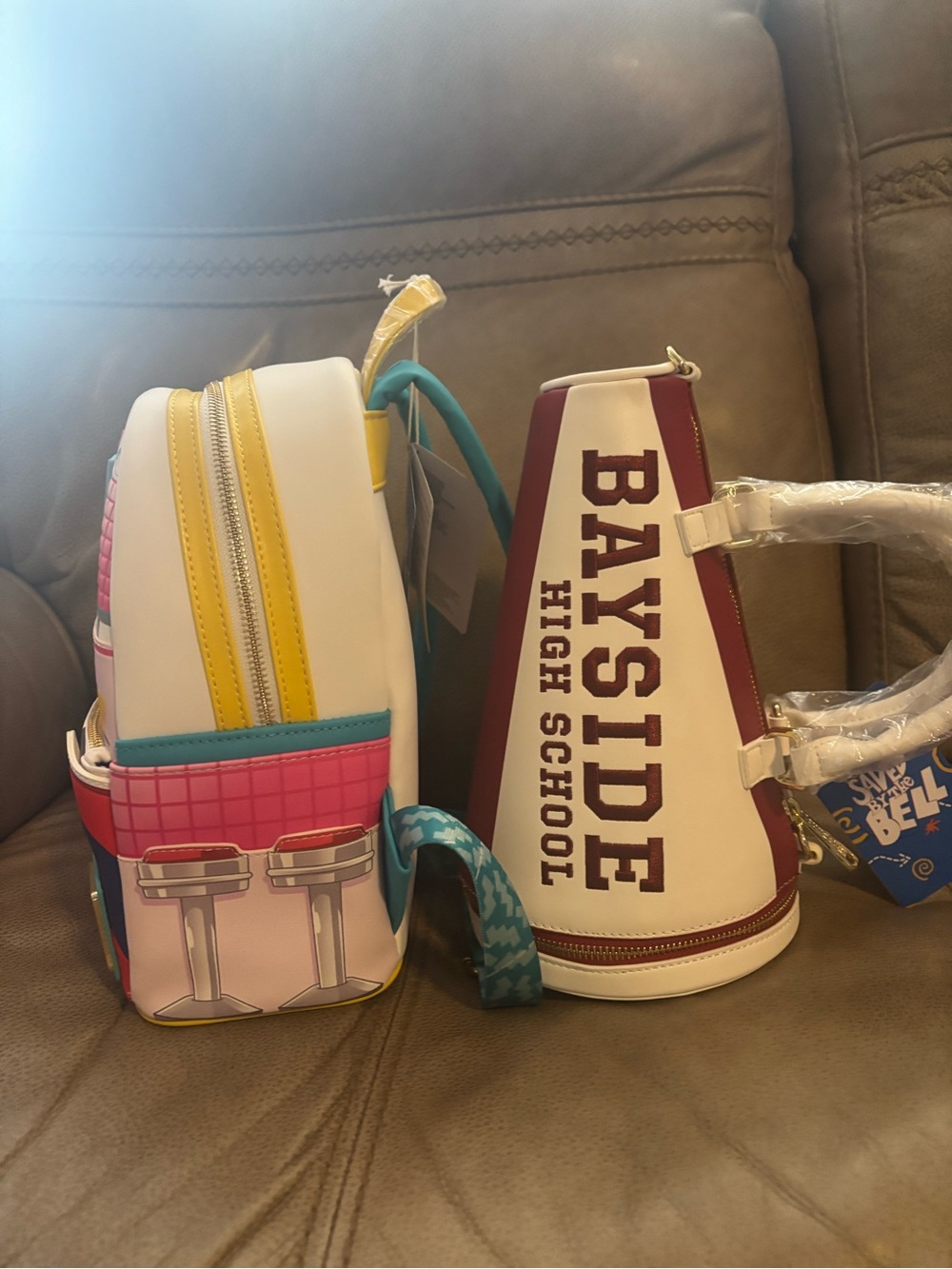 Saved By The Bell Loungefly Backpack and Megaphone Crossbody NWT - Picture 2 of 4